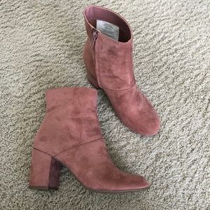 Pink Suede Boots